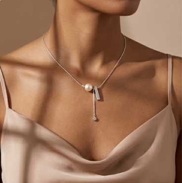 Pearl Y Pendant Necklace