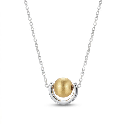 Two-Tone Pearl Pendant Necklace