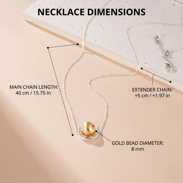 Two-Tone Pearl Pendant Necklace